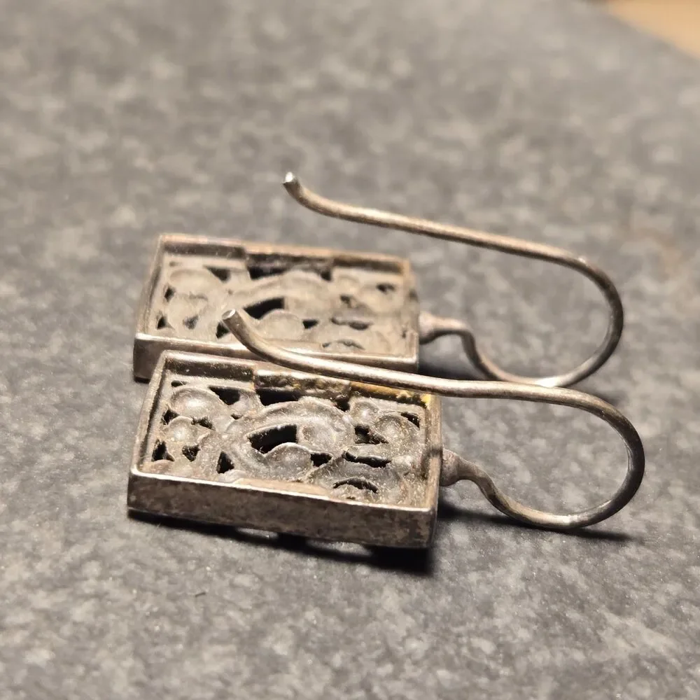 Thai Filigree Sterling Silver Earrings